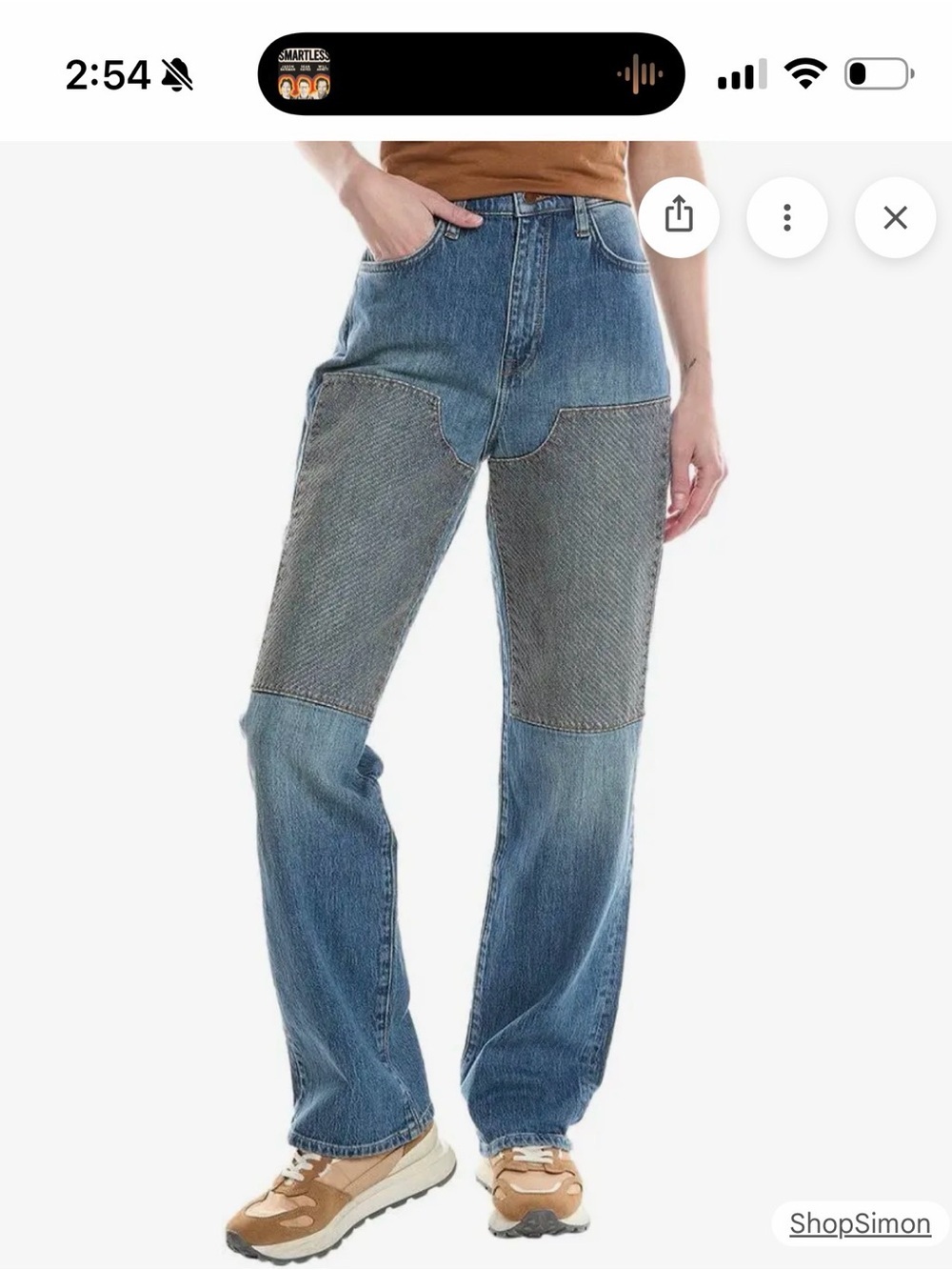 TRIARCHY Ms. Triarchy Indigo Embroidery High-Rise Straight-Leg Jean size 29  LUX